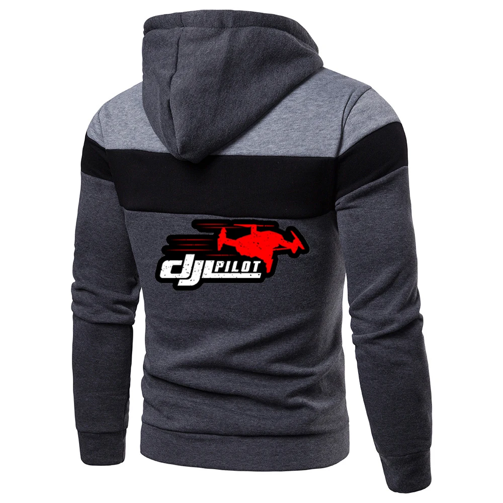 

Autumn Men Dji Mavic Pilot Logo Wild Warm Fashion Harajuku Zipper Hooded Sweatshirts Style Male Top Coats
