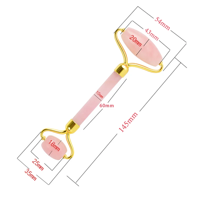 Натуральный нефритовый ролик из Натурального Розового Кварца массажный камень