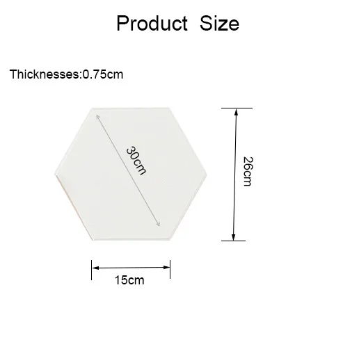 

Geometric 3D Hexagon Wall Stickers Self-adhesive Mediterranean Style Creative DIY Photo Background Board Office Home Decoration