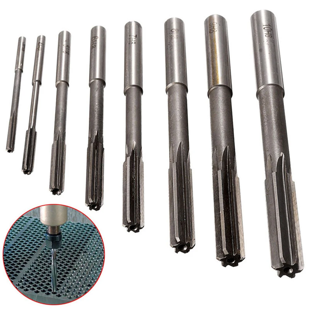 

High speed steel straight shank reamer H8 accuracy 3/4/5/6/7/8/9/10 mm shank