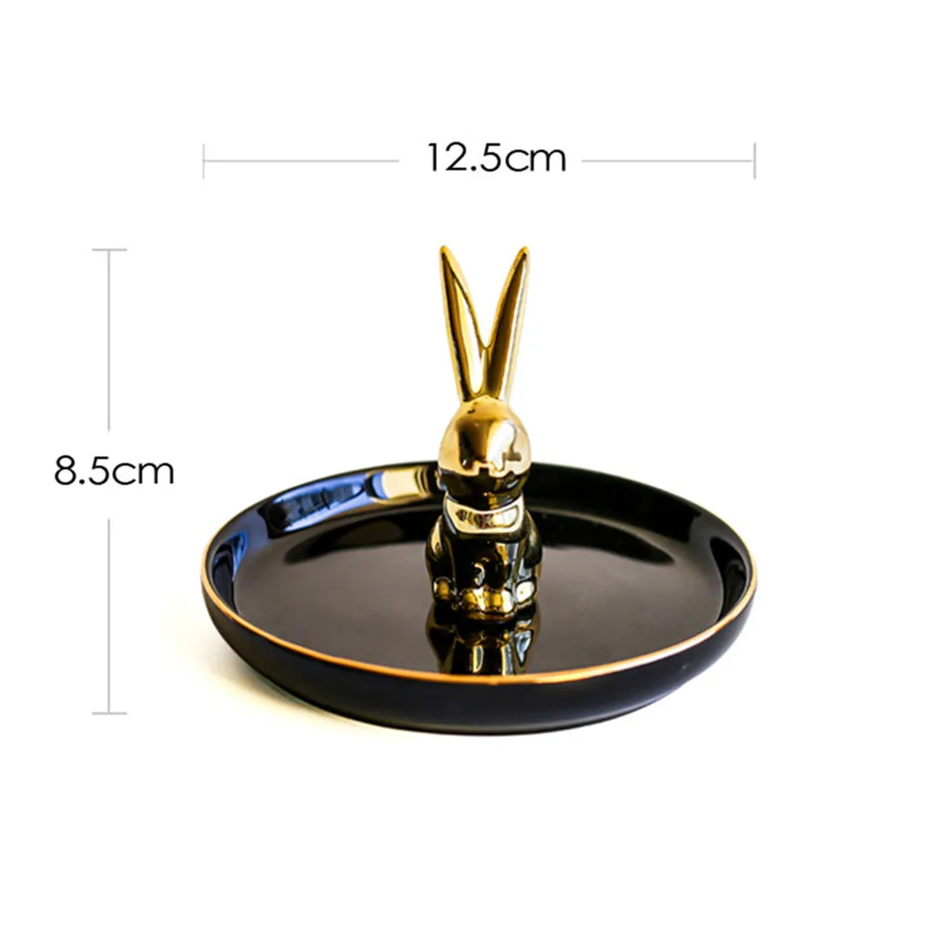 Лоток для хранения ювелирных изделий в виде кролика позолоченная Ювелирная