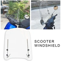 electric scooter front motorcycle windshield hd transparent battery car flashing tricycle windshield with mounting accessories