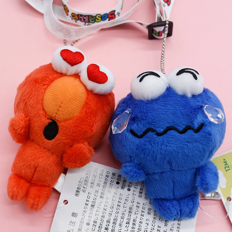 

10cm new product ins sesame street series red Aimo cookie monster cute plush doll bag pendant