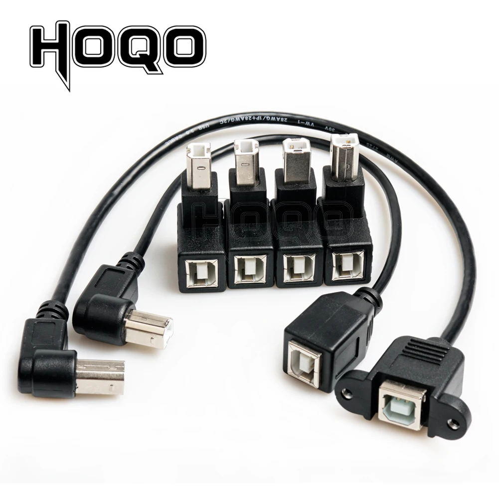30 см 1 м 1ft Колено 90 USB 2 0 B адаптер Папа мама Тип Концевая розетка принтер Панель для