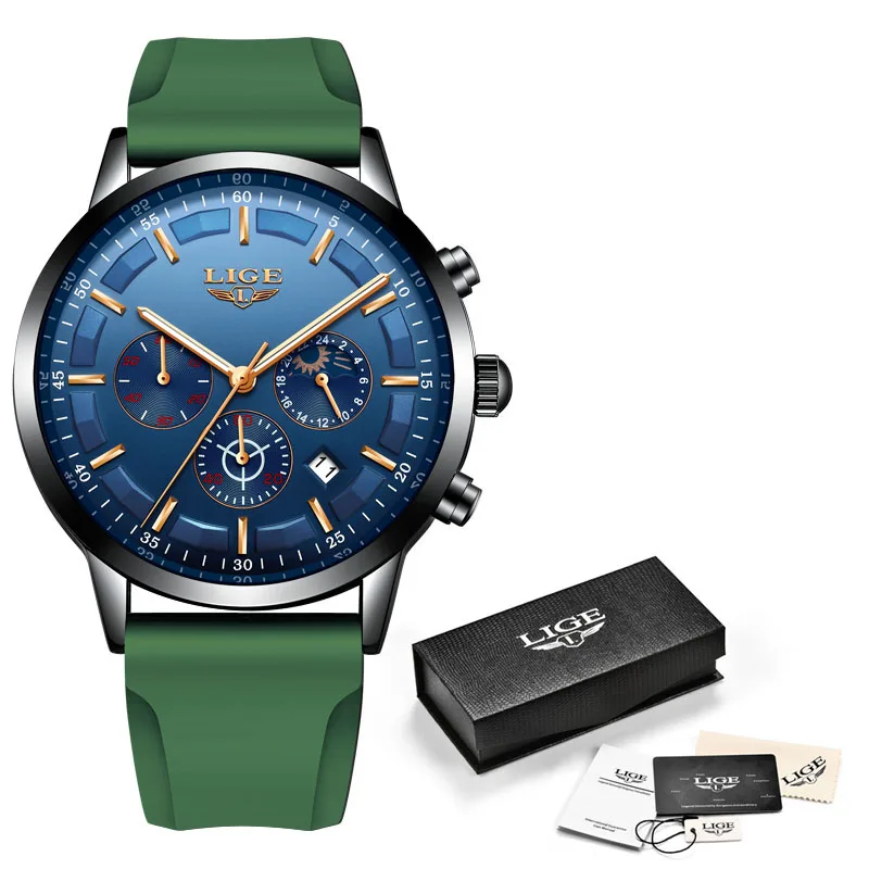 Relojes 2019 часы для мужчин LIGE модные спортивные кварцевые мужские Топ бренд