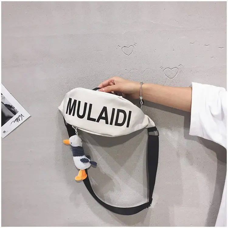

Japanese Canvas Bag Female 2020 New Hip-hop Chest Bag Ins Trendy Sports Small Shoulder Bag Wild Single Shoulder Messenger Bag
