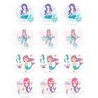 Прекрасный Мультфильм Русалка наклейки с картинками принцесс с днем рождения конфеты мешок Скрапбукинг наклейки этикетки стикеры для альбомов классическая игрушка подарок