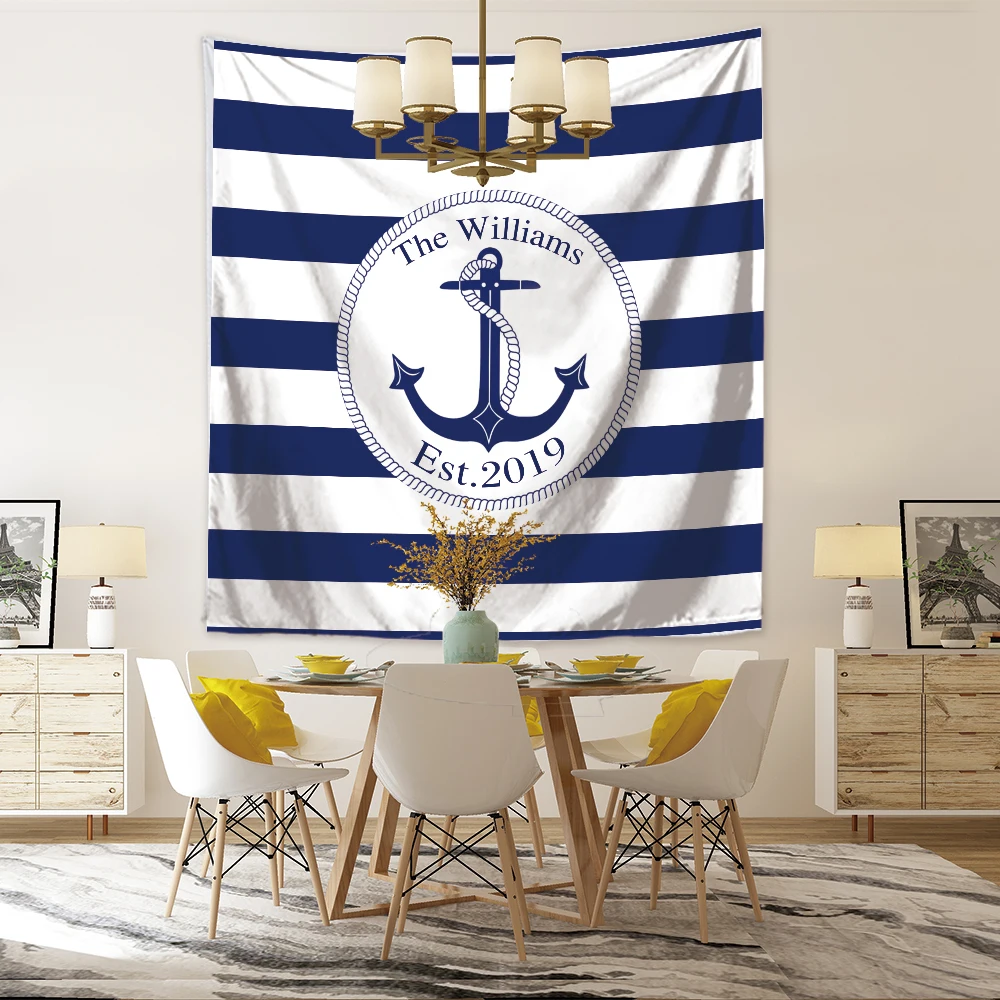 Шелстар текс гобелен ткань синий темно-синий стиль под заказ Название Бохо декор