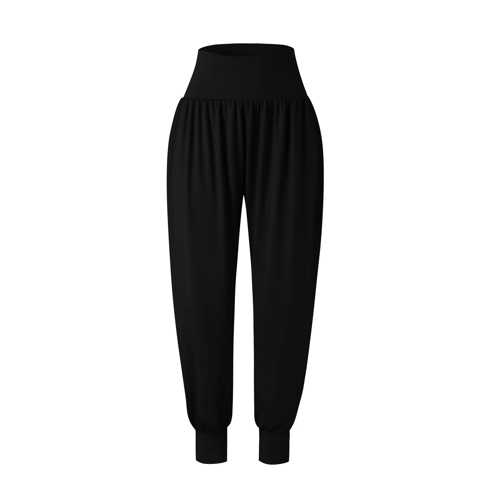 

Женские штаны для йоги, Женские однотонные повседневные свободные шаровары для фитнеса, женские спортивные брюки, спортивная одежда с завя...