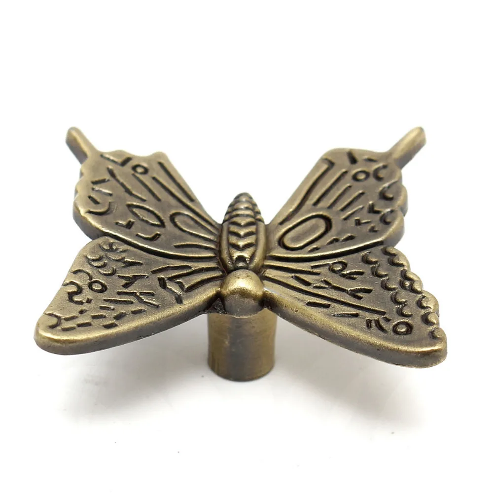 Винтажная бабочка Ручка Потяните ручки дверные для мебели/шкаф/Ручки Шкафа