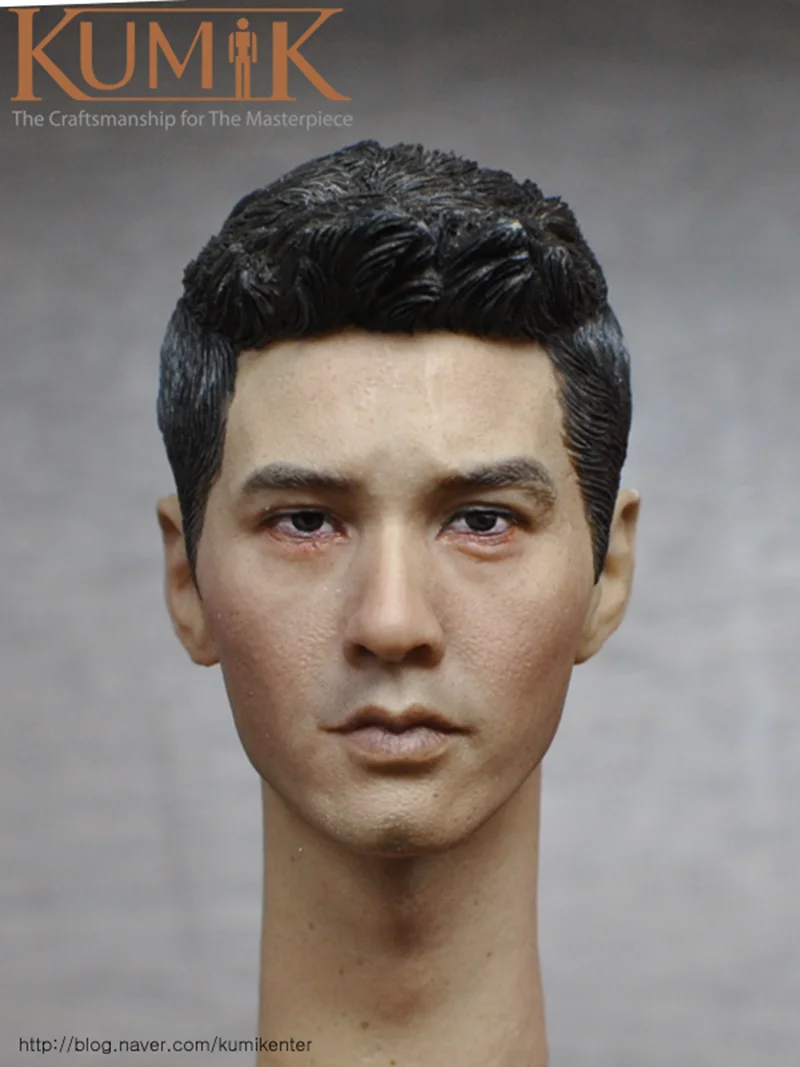 

KUMIK 1/6 Scale 16-66 Asian Male Head Sculpt Carving Model Accessories Fit 12" Male Action Figure Body In Stock