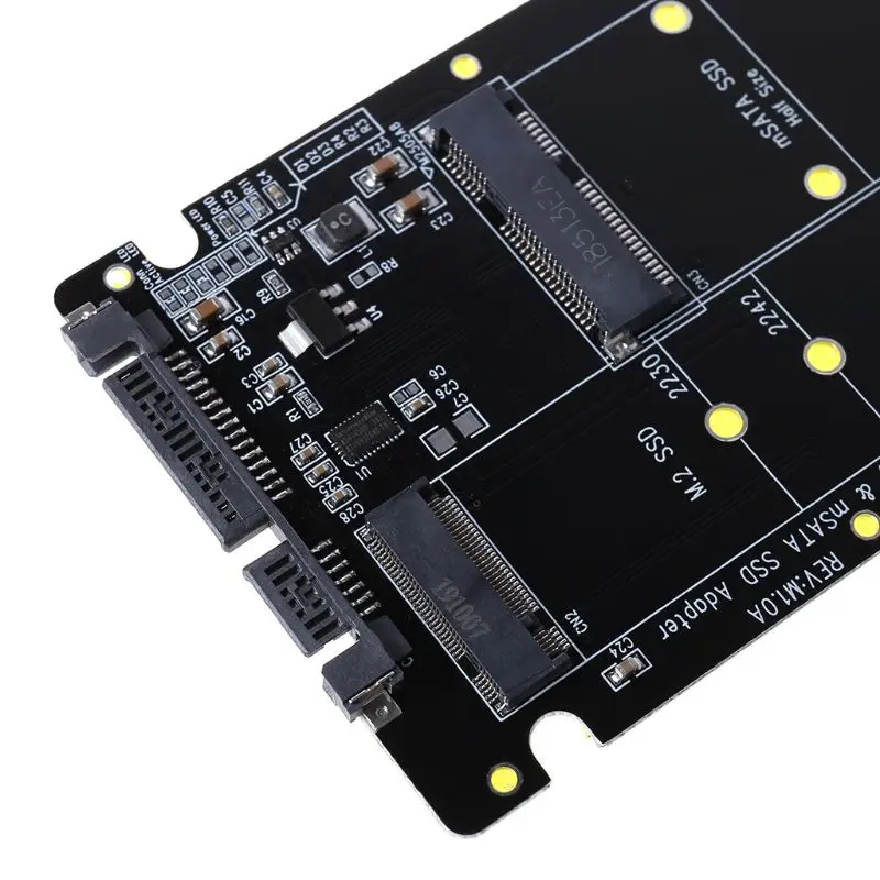 2 в 1 NGFF M.2 B + M Ключ Mini PCI-E или mSATA SSD к SATA III адаптер карта для полного Msata SSD/ 2230/2242/22x80 M2