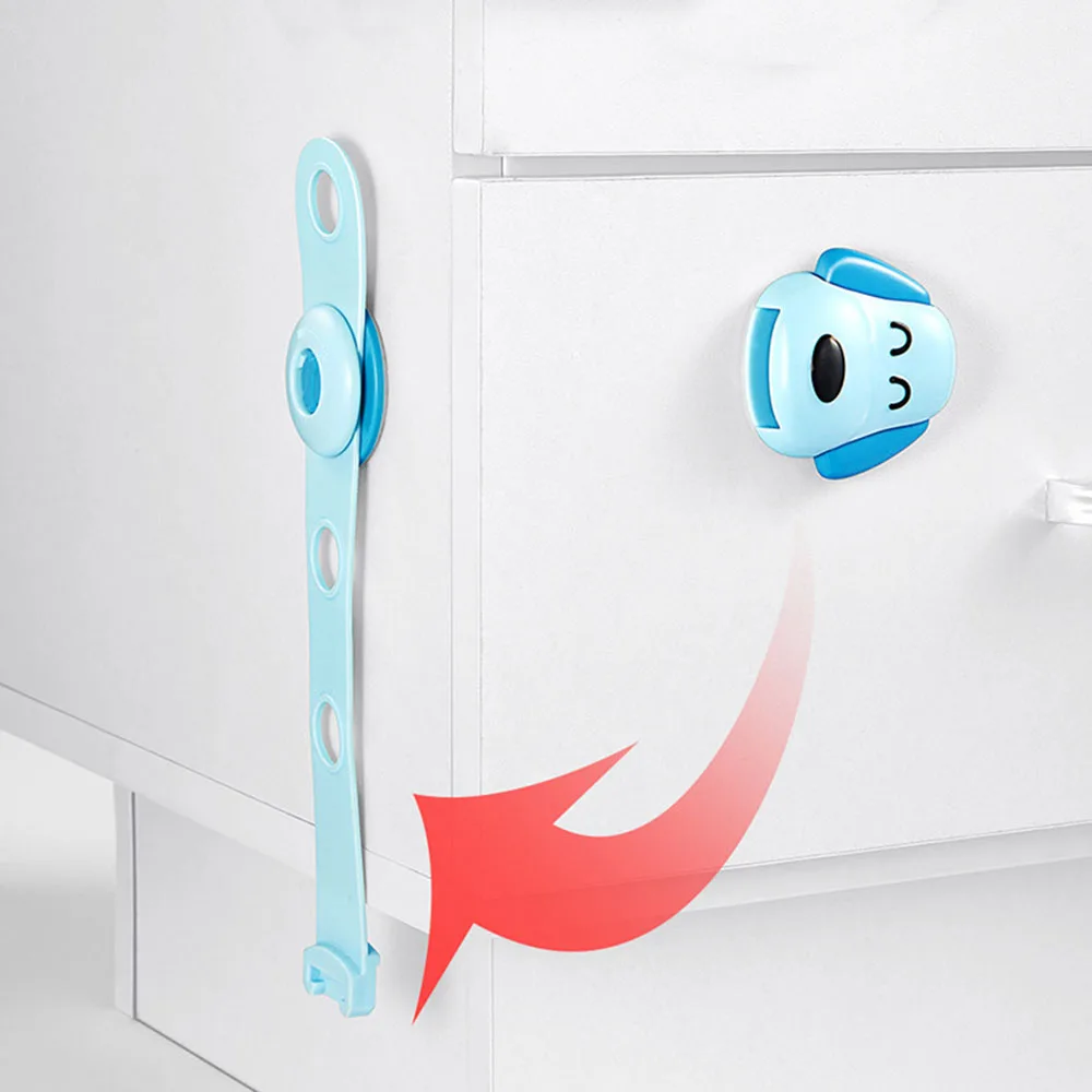 Cerradura de seguridad para ni&ntilde;os, cerrojo de caj&oacute;n para beb&eacute;, antiagarre, cerradura de puerta corredera para armario, protecci&oacute;n para beb&eacute;, cerradura de refrigerador con forma de perro-3