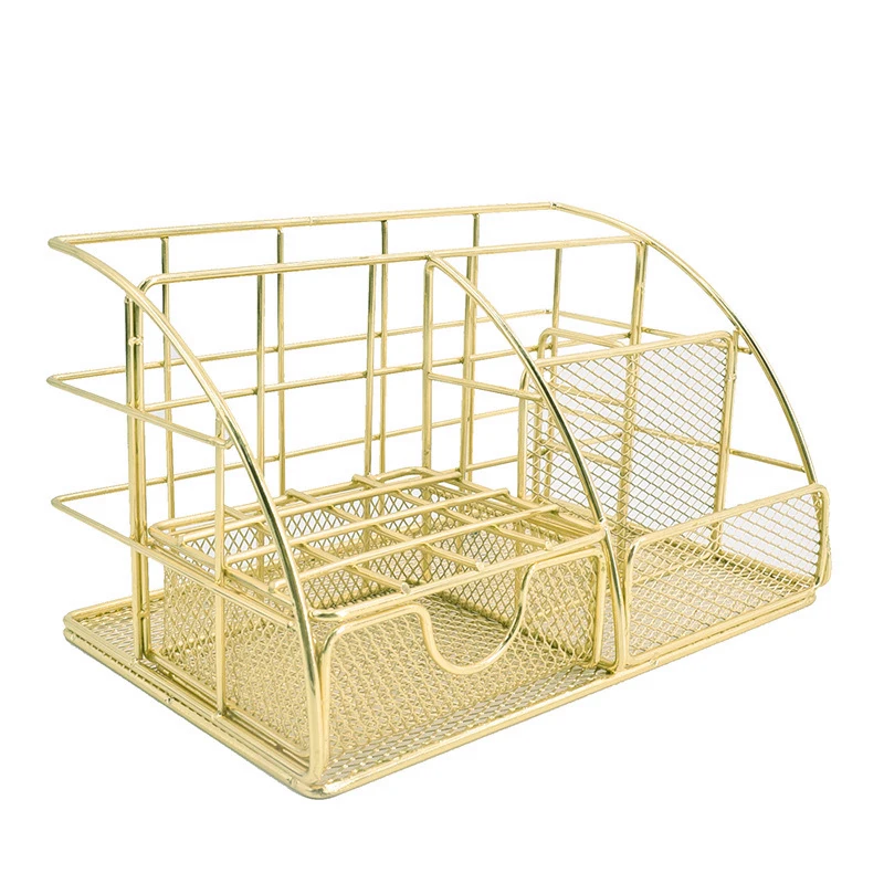 

Economical Office Desk Organizer with 6 Compartments and Drawer The Mesh Collection Storage Holder Case ds99