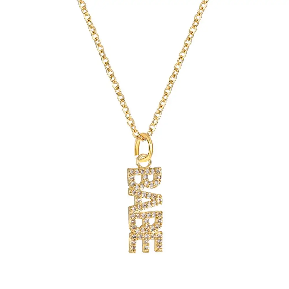 Изящное английское ожерелье с буквенным принтом золотистого и серебряного цвета