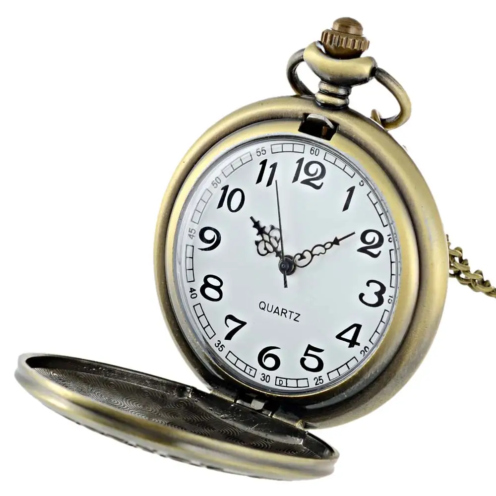 

Классические винтажные кварцевые карманные часы с бронзовой подвеской для мужчин и женщин