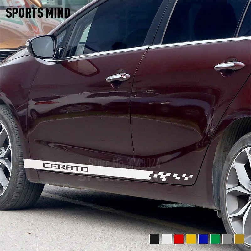 1 пара спортивных наклеек с боковой полосой на дверь автомобильные виниловые