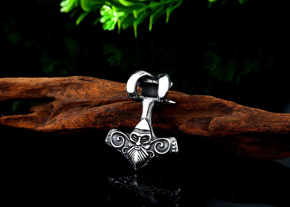 BEIER, thor hammer Nodic Vikings, кулон с рунами, ожерелье mjolnir Viking Valknut, амулет, цепочка для мужчин, вечерние jewelryBP8-403