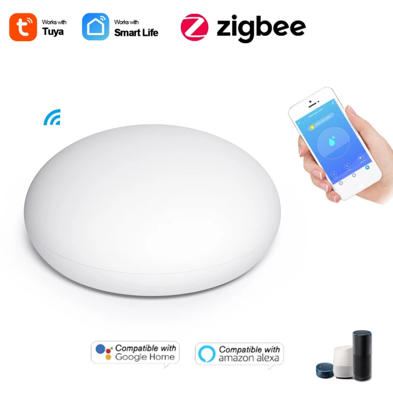 

Датчик утечки воды Tuya ZigBee, детектор с оповещением об утечке воды, с поддержкой приложения Zigbee Gateway Smart Things