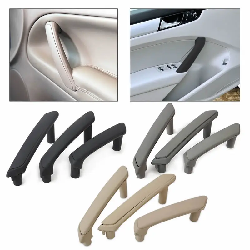 

3pcs/set Grey Beige Black Interior Door Handle For Volkswagen Passat B5 inner armrest
