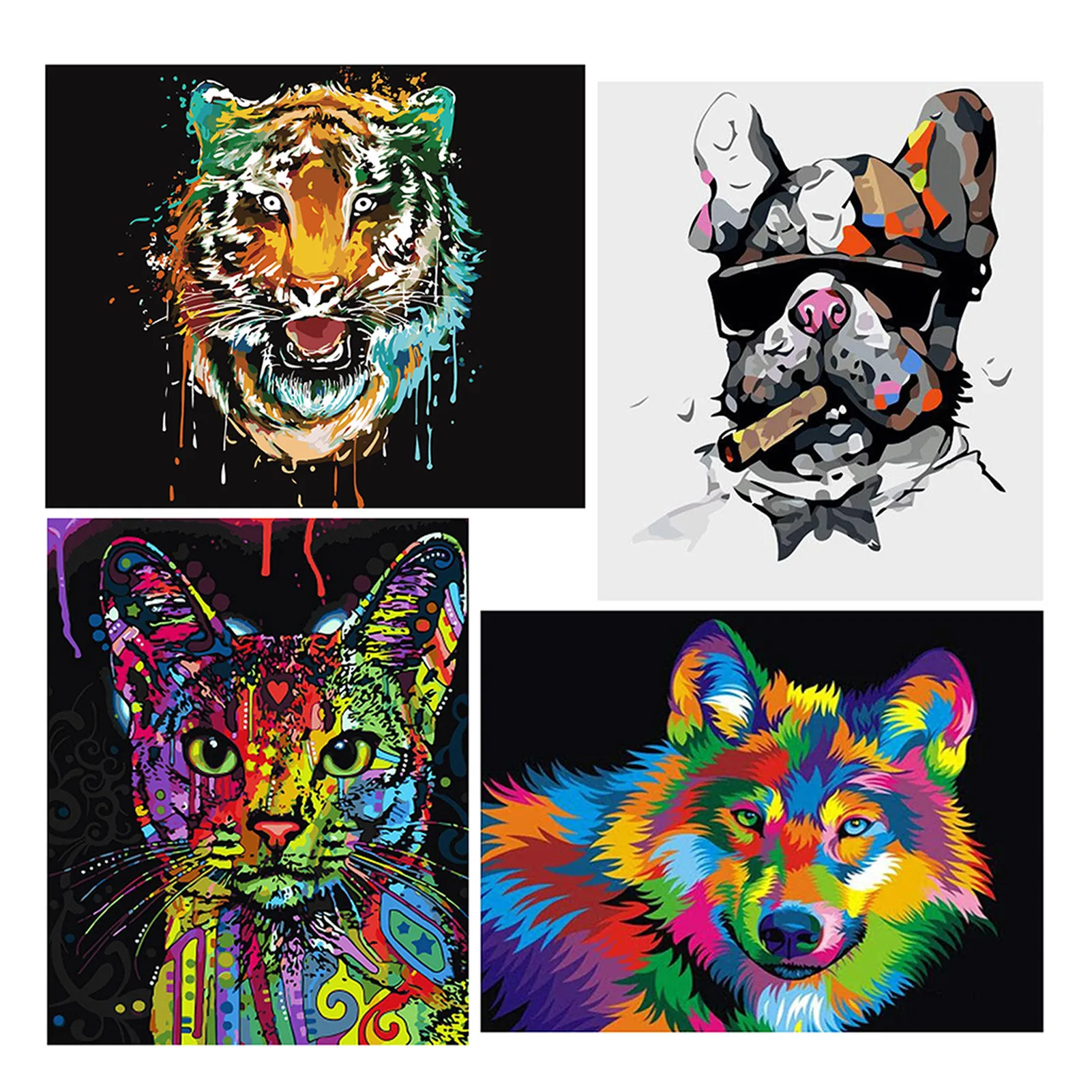 

Adult Children Canvas DIY Digital Painting Kit Durable Frameless Canvas Mural Set Home Decor