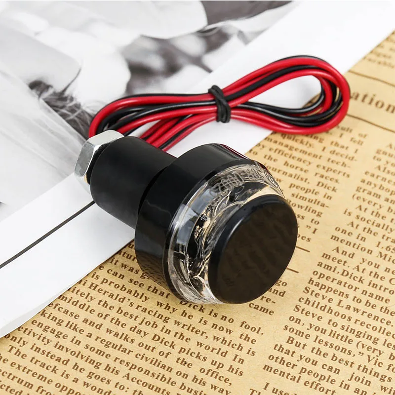 

Светильник светодиодный указатель поворота на руль мотоцикла, фонарь с желтым индикатором на руль мотоцикла, стильный крутой декор для мот...