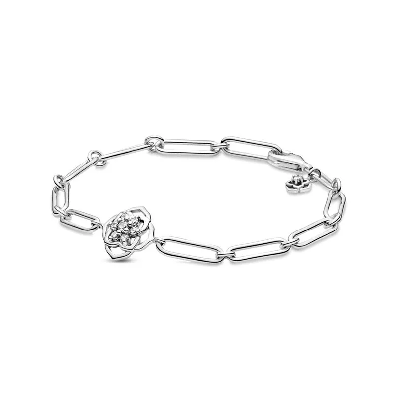 

Hot Selling New 925 Sterling Silver True Love Rose Original Women's Pan Bracelet Suitable For Original Pandora Beads Jewelry
