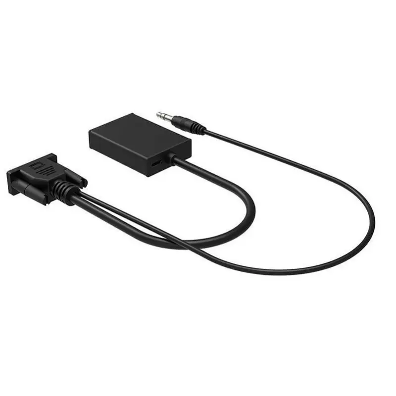 VGA Male-HDMI выход 1080P HD + Аудио ТВ AV HDTV видео кабель конвертер usb-адаптер для Micro power |