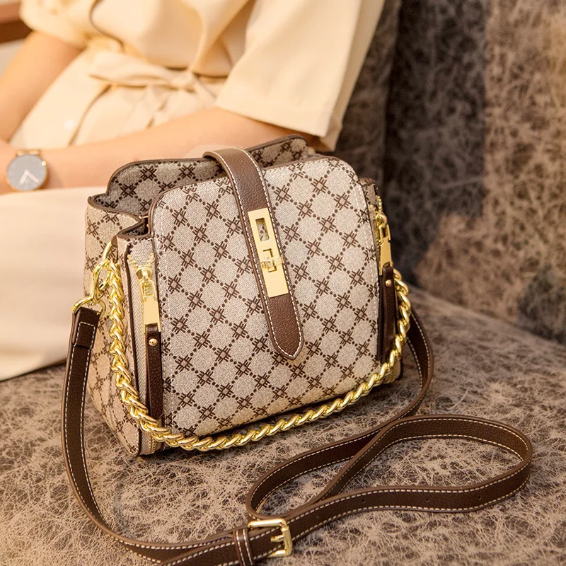 

Classical Prints Chain Crossbody Bag for Women Luxury Brand Women Handbags Genuine Leather Purses and Handbags Channels Handbags
