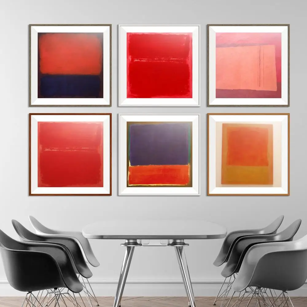 Абстрактная картина маслом Mark Rothko в американском стиле бескаркасная с