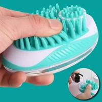 pets dog brush bath shampoo massager dogs grooming brush comb soft scrubber silicone pet shower summer pet hair remover cleaner