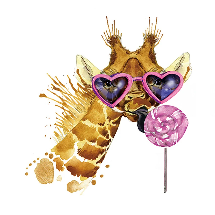 Алмазная 5D картина для рукоделия мультяшное животное круглая акриловая живопись