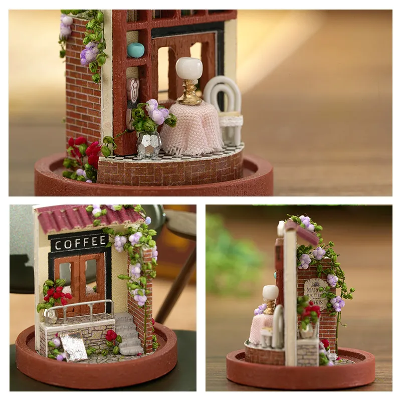 

DIY DollHouse Wooden Doll Houses Miniature Dollhouse Furniture Kit Toys for Children New Year Christmas Gift Casa