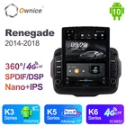 Автомагнитола Ownice, 2 Din, Android 10,0, для Jeep Renegade 2014, 2016, 2017, GPS, 4G, LTE, в стиле Tesla