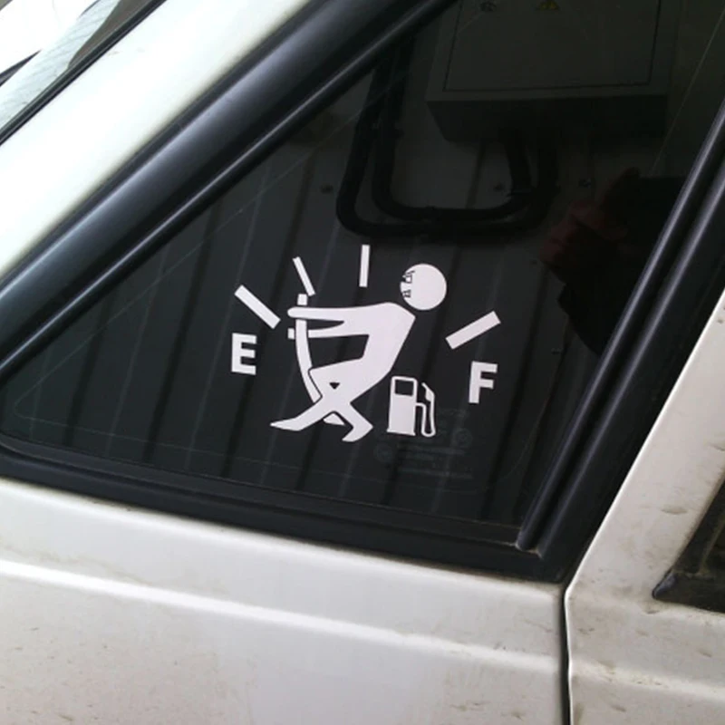 

Car Sticker 3D 13*9.5cm High Gas Consumption Decal Fuel Gage Empty Sticker On Car Funny Stickers and Decals Vinyl Car Styling