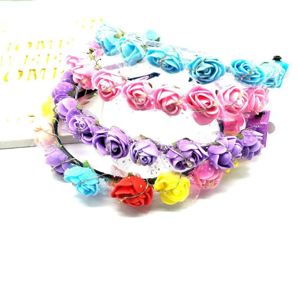 Повязка на голову гирлянда светящаяся светодиодсветодиодный праздничная