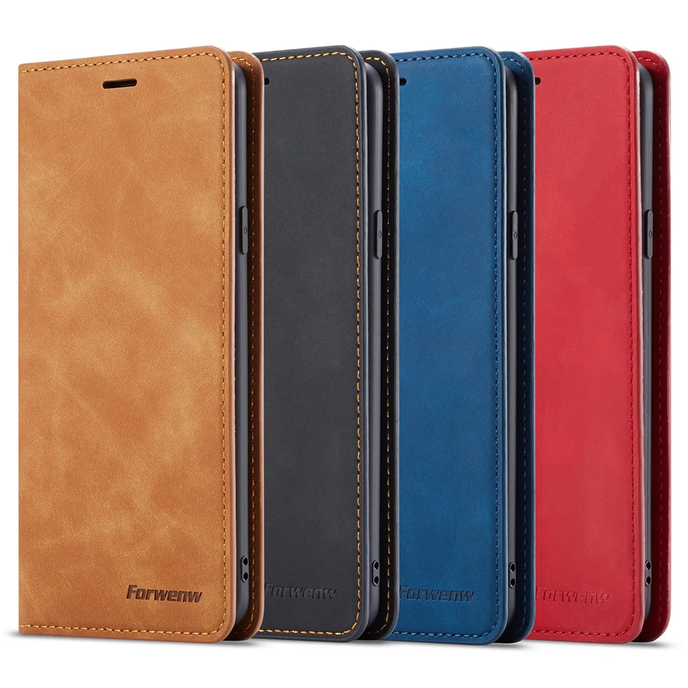LAPOPNUT Матовый кожаный чехол кошелек для Samsung Galaxy S9 Plus S10 5G S10E Note 9 мужской флип