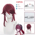 Genshin Impact Rosalia косплей парик Аниме игры Косплей парики Корона палец крышка Inazuma заколка для девочек аксессуары для волос на Хеллоуин