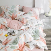 nordic 34pcs bedding sets rainforest leaf floral pattern quilt cover pillowcase bed sheet soft and breathable duvet cover sets