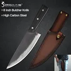 Нож шеф-повара ручной работы Sowoll 8 дюймов, инструменты для кемпинга и пешего туризма, кожаный чехол, Обложка, набор сербских ножей шеф-повара для выживания на природе