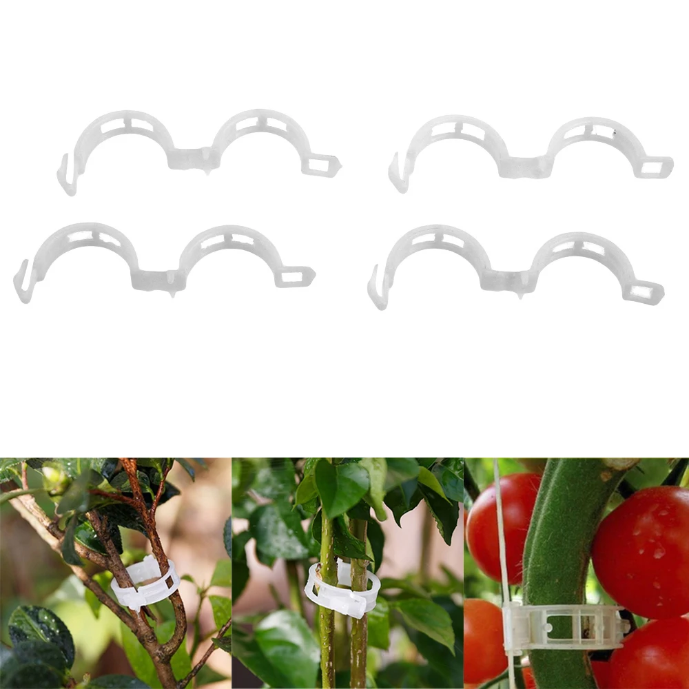 Зажимы Пластиковые Многоразовые для поддержки растений 25 мм 50/100 шт.|Опоры и
