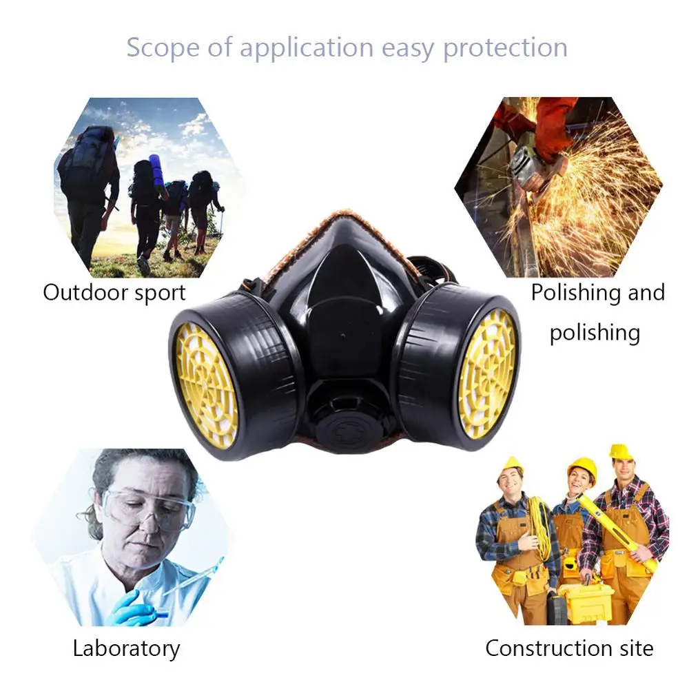 2020 New Cartridge Industrial Respirator Gas Activated Carbon Safety Anti-Dust Chemical Paint Spray Mask Dustproof | Безопасность и