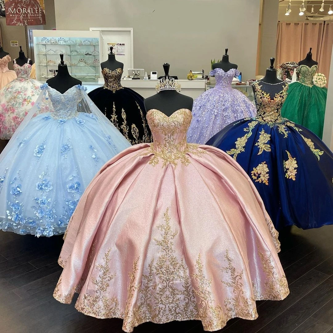 

Pink Princess Quinceanera Dresses 2021 Luxury Engagement Sweet 15 16 Dress Ball Gown Prom Gowns Anos Bridal Boutique