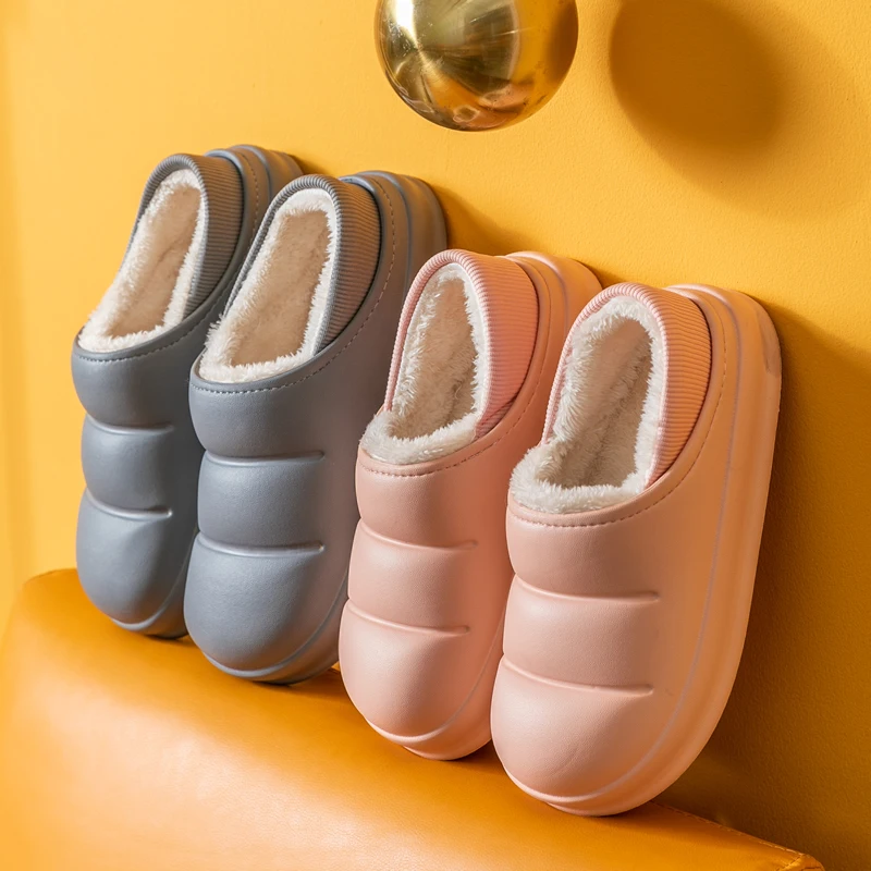 

Autumn Winter Quality Brand Designer Women Slippers for Home Shoes Bread Footwear Female Slides Men Flat Woman Male Mules