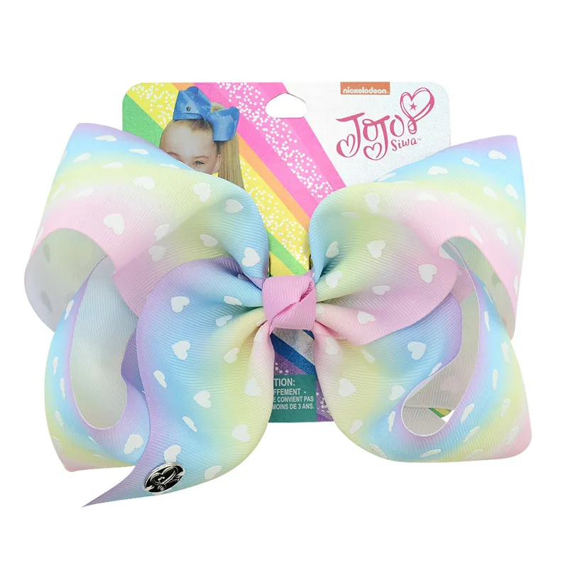 Милые аксессуары для волос с бантом Jojo Siwa 8 дюймов заколка ручной работы в форме