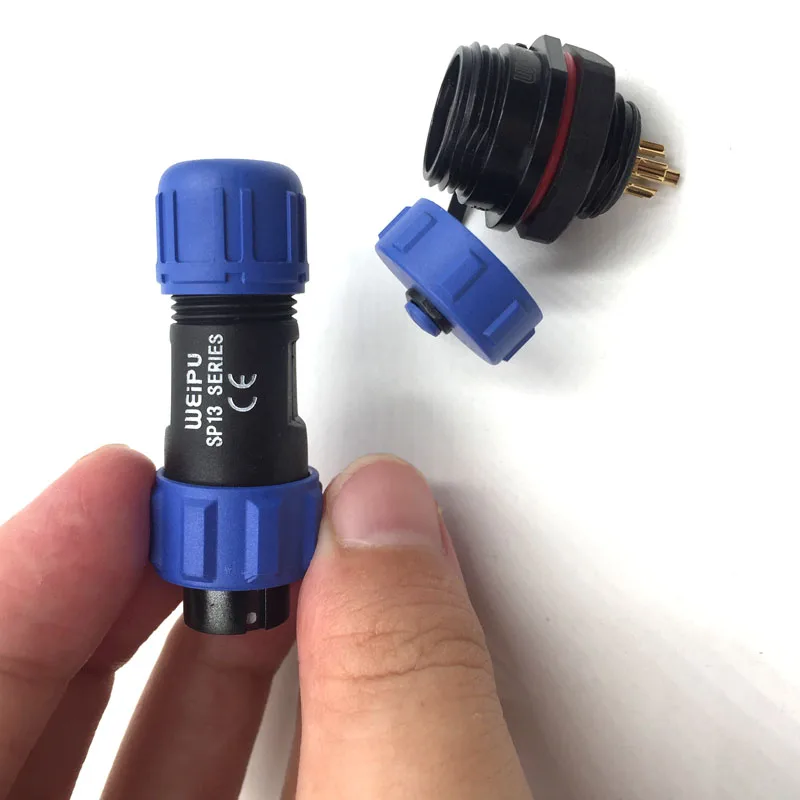 Оригинальный разъем Weipu SP13 IP68 SP1310/S SP1312/P 2 3 4 5 6 7 9 контактный для кабеля|4 pin female