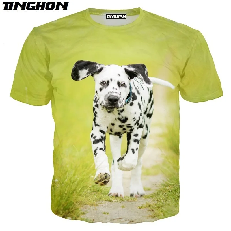 Женская футболка с изображением животных собаки 3D леса далматинской тематики