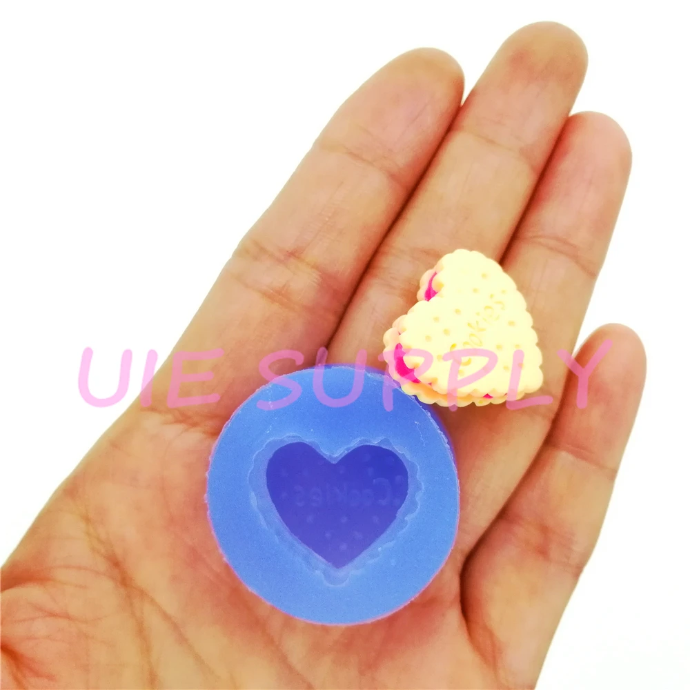 QYL476U 22.0mm x 18.8mm Heart Cookie Silicone Mold Fondant Cake Decoration Candy Resin Clay Craft Earrings Necklace Pendant DIY | Дом и сад