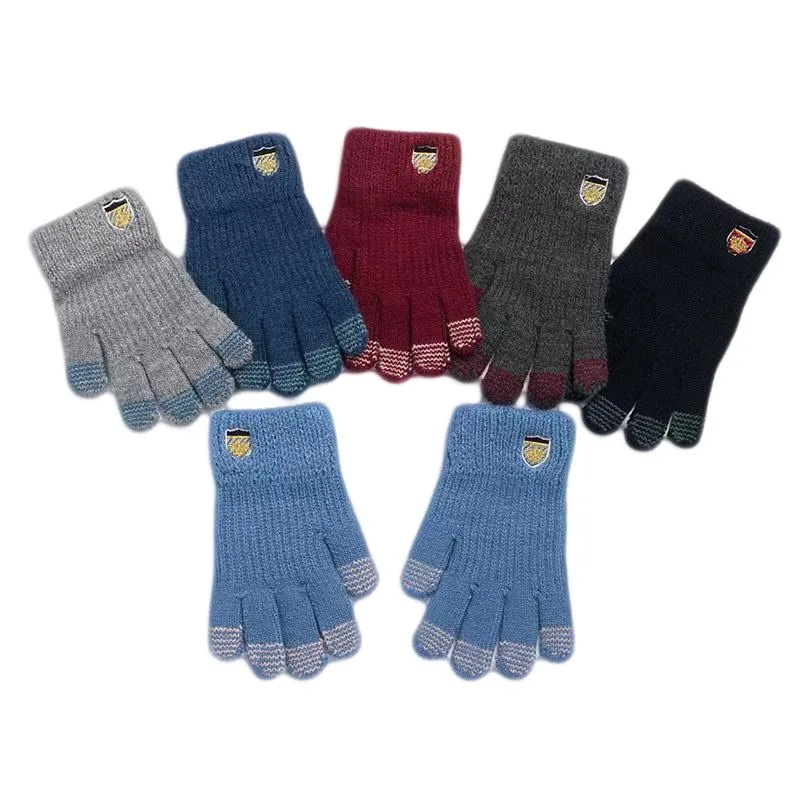 2020 Children gloves Winter and autumn fingers warm soft knitted boys fashion for Kids 3-6Y with high quality | Детская одежда и