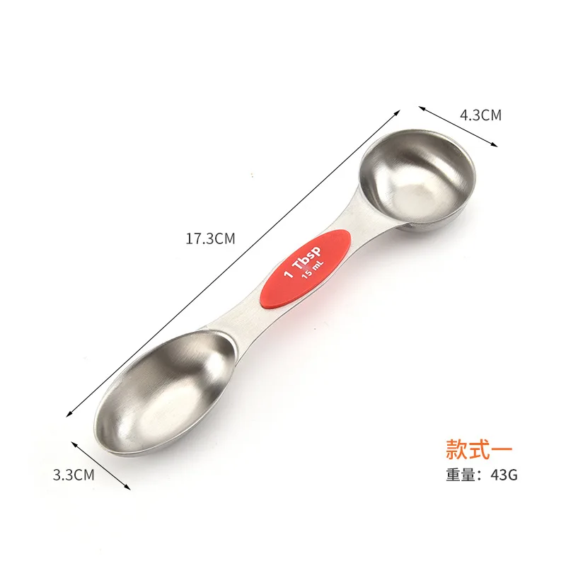 5 шт./компл. из нержавеющей стали цветной комплект двух головкой мерные ложки для